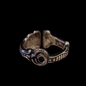 Cute Size 4 Hand Forged Vintage Spoon Ring